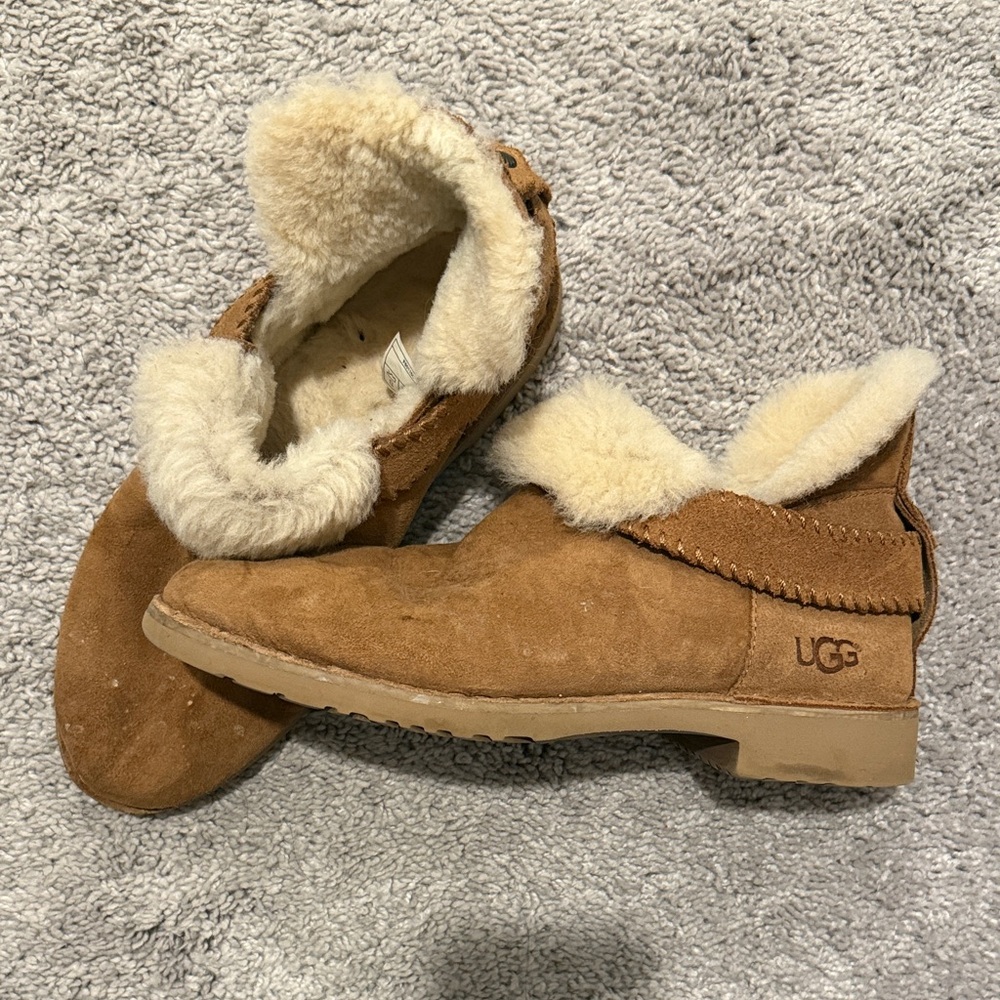 UGG Tan Sheepskin Lined Boots